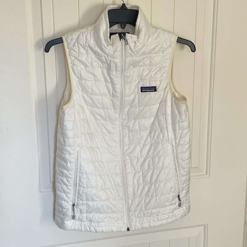 White Patagonia Nano Puff Vest